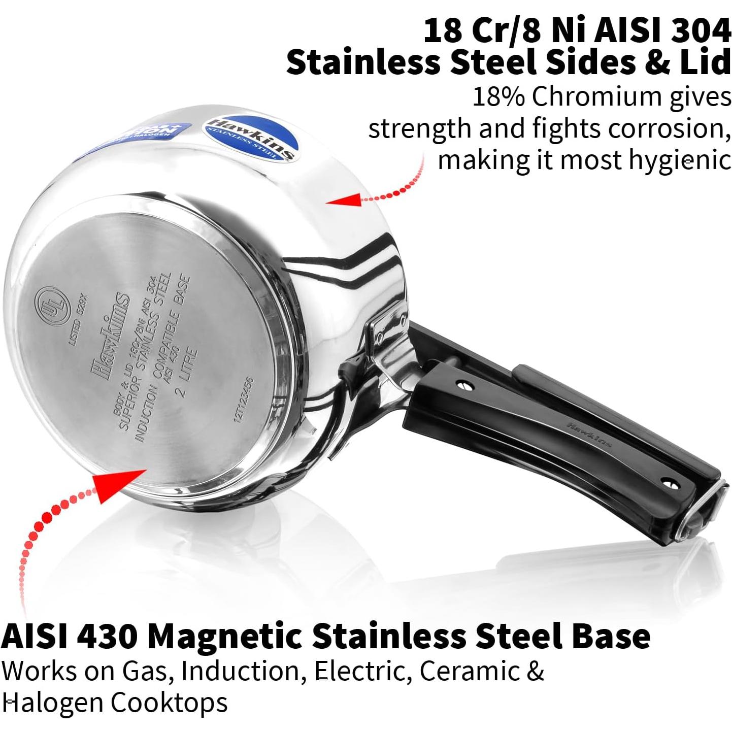 Olla a Presión Hawkins 2L Acero Inoxidable Inducción