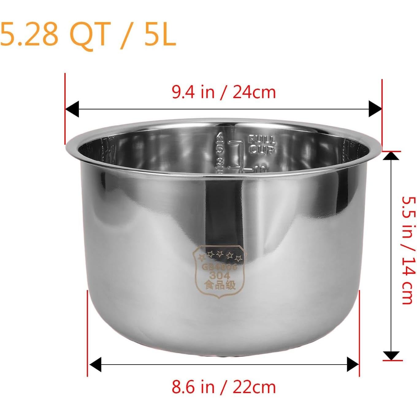 Olla Arrocera UPKOCH 5L Acero Inoxidable Antiadherente