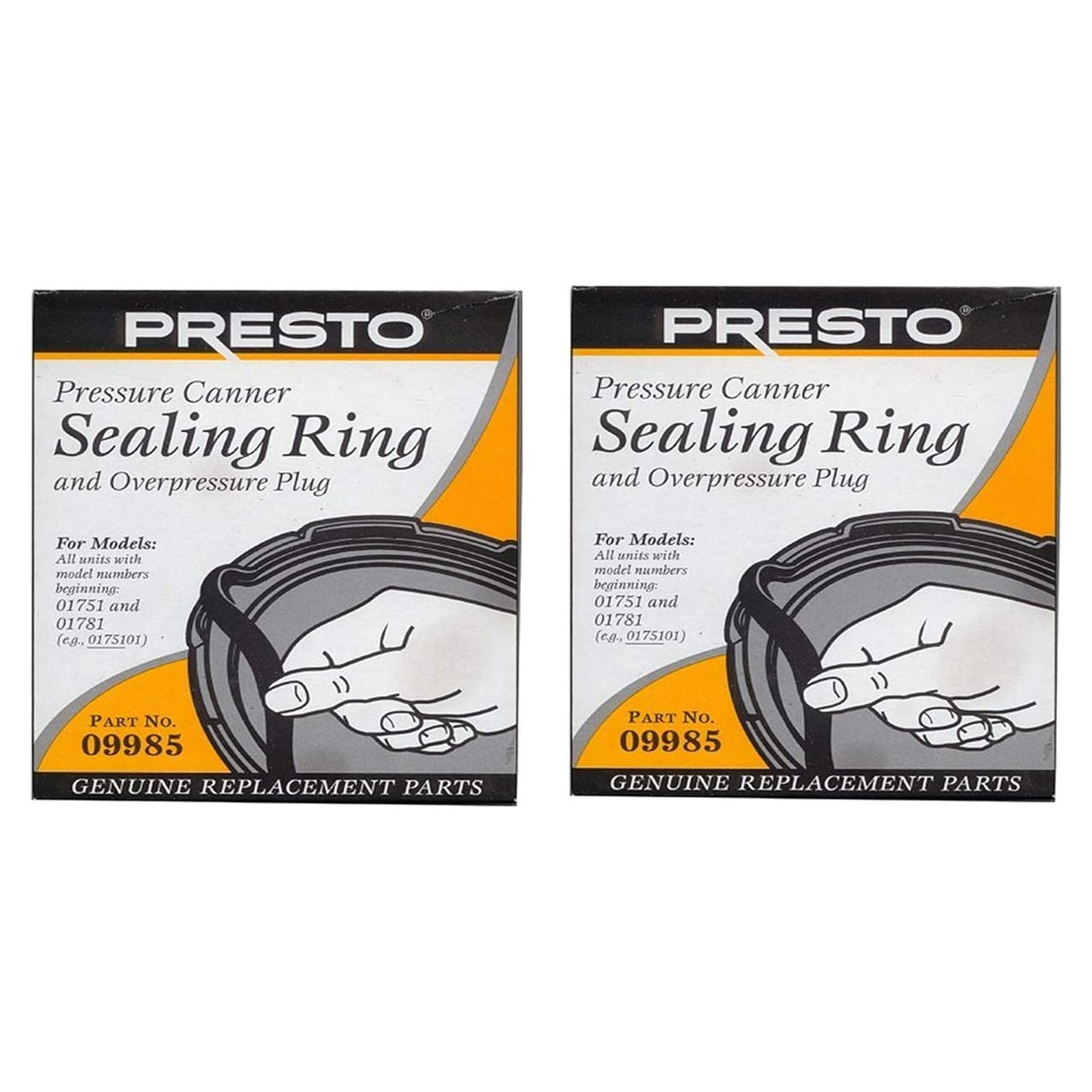 Anillo de sellado para olla a presión Presto 09985, paquete de 2