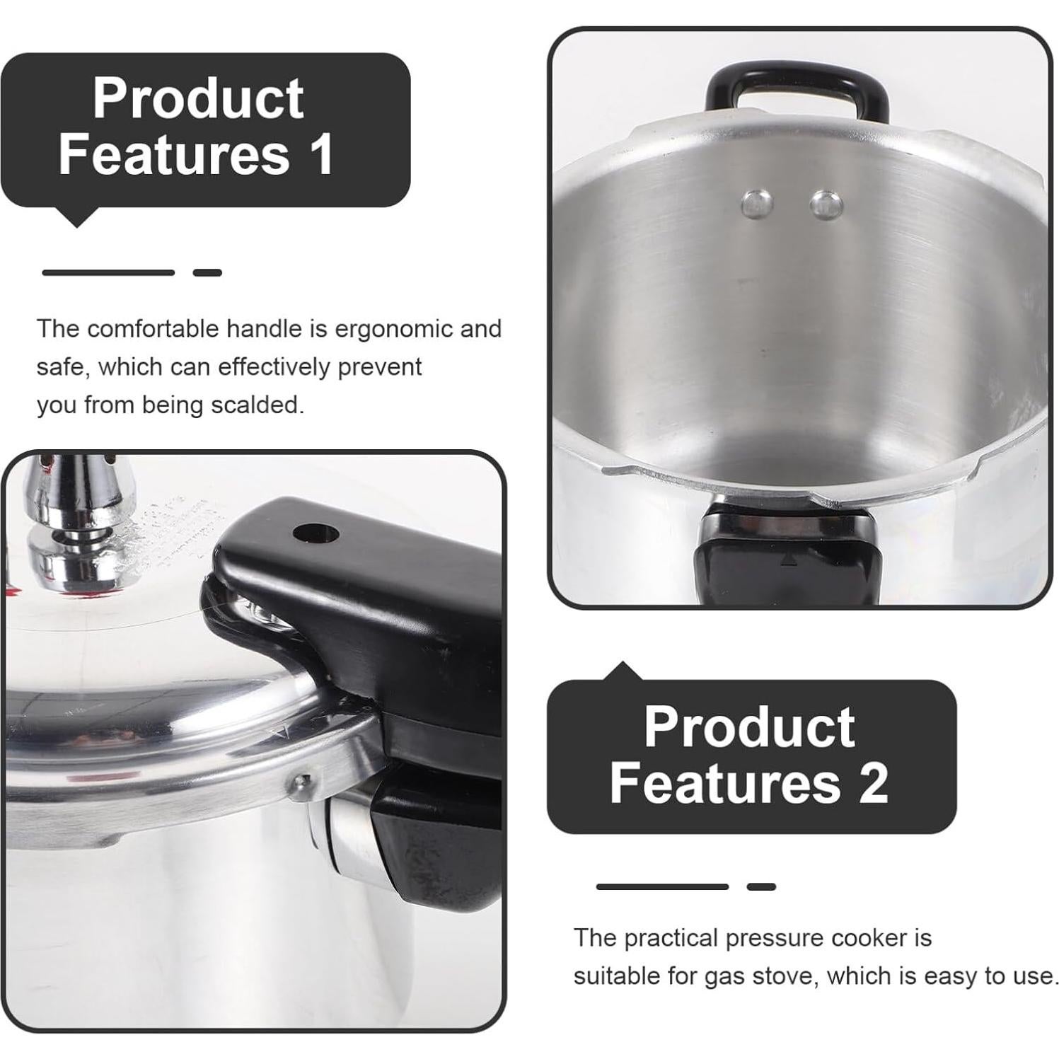 Olla a Presión DOITOOL de Aluminio 16cm para Estufas