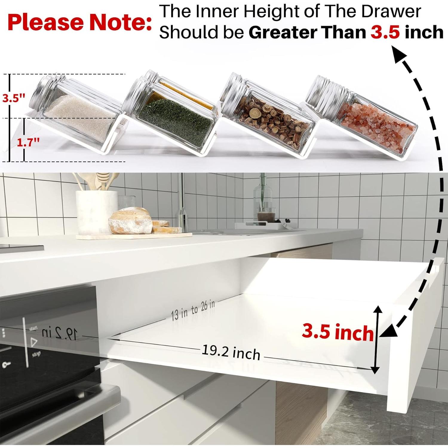 Organizador de Especias MIUKAA Acrílico Expandible 8 Pzs 33-66 cm