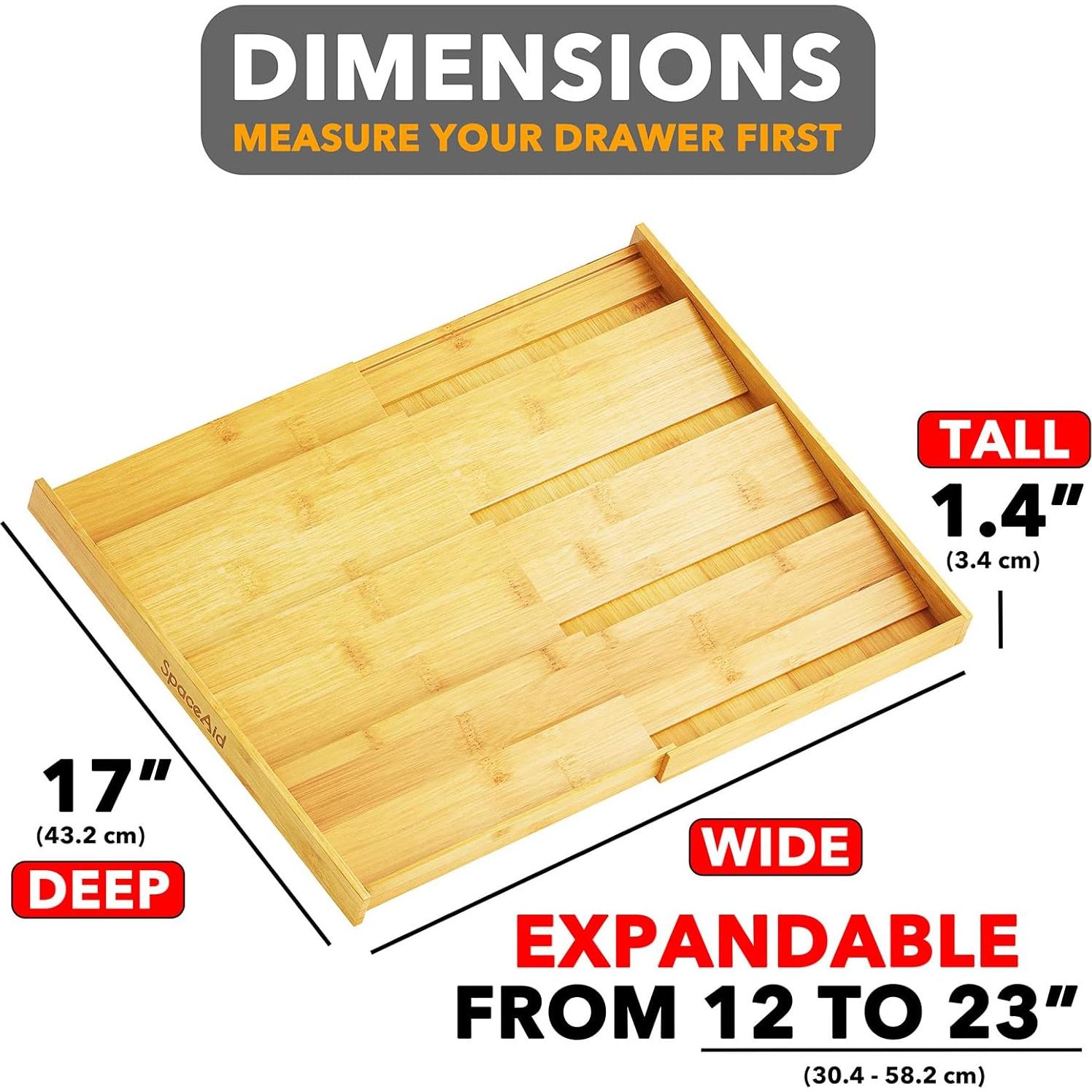 Organizador de Especias de Bambú SpaceAid Expandible 12-23"