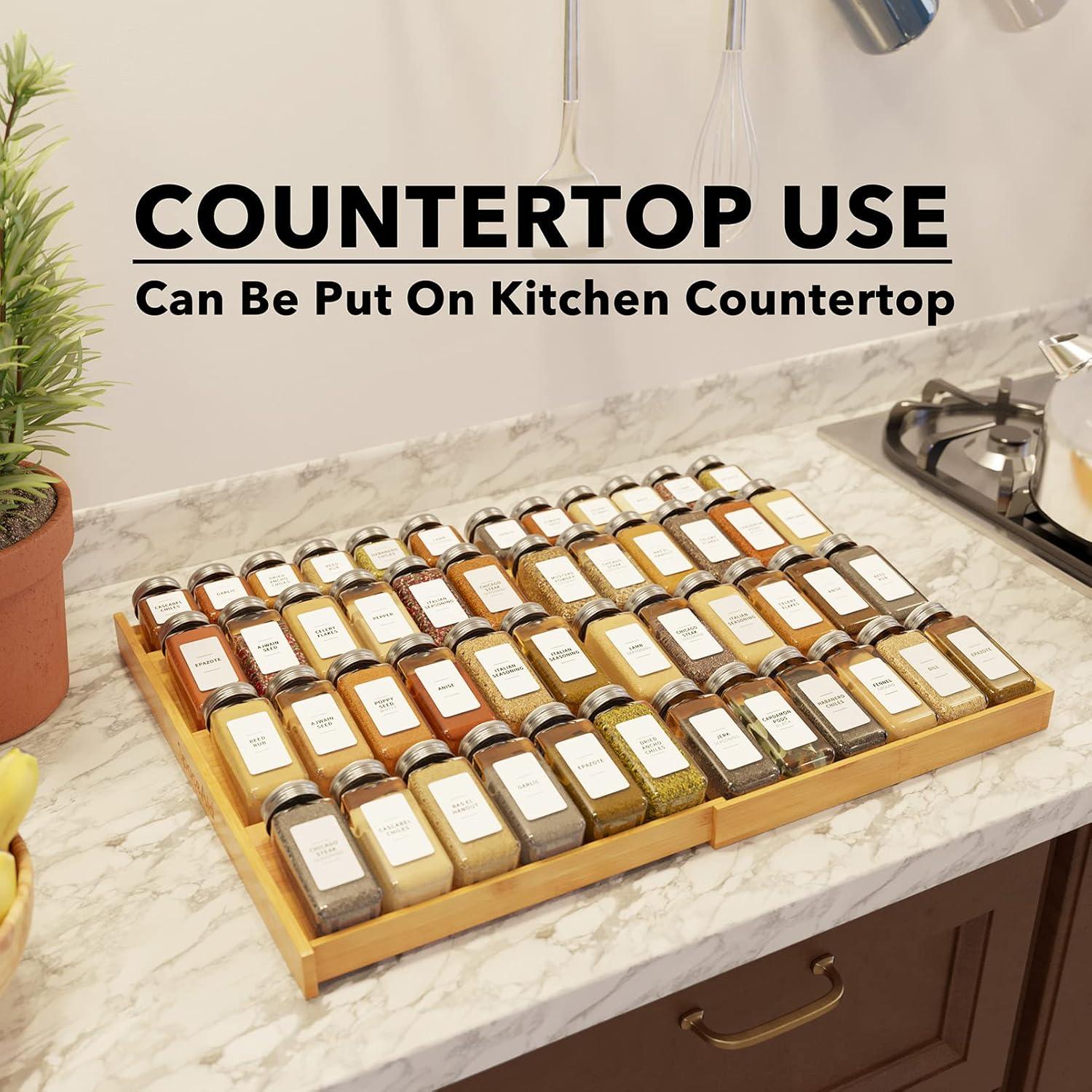 Organizador de Especias de Bambú SpaceAid Expandible 12-23"