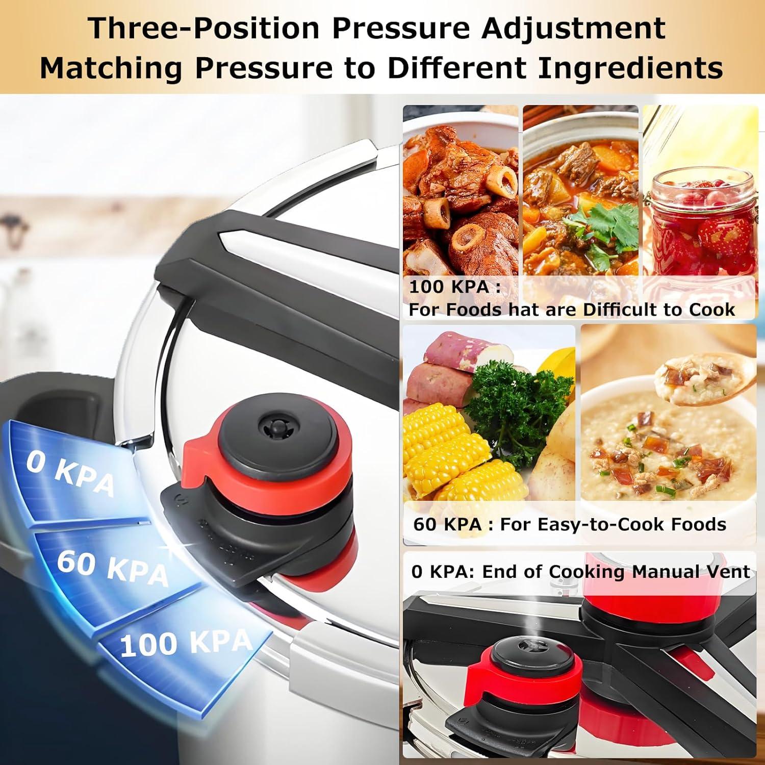 Olla a presión 10 QT Kilogorge de acero inoxidable 304