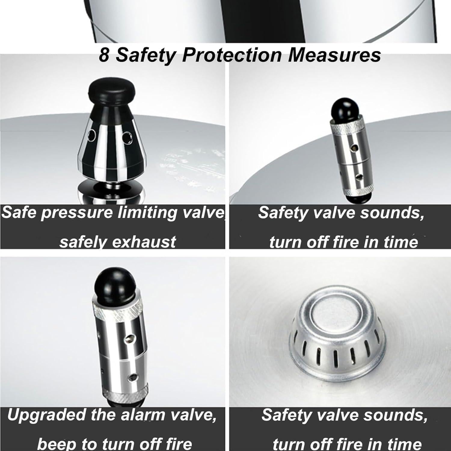 Olla a presión KZU 5.3QT con base de 3 capas y 8 seguridades