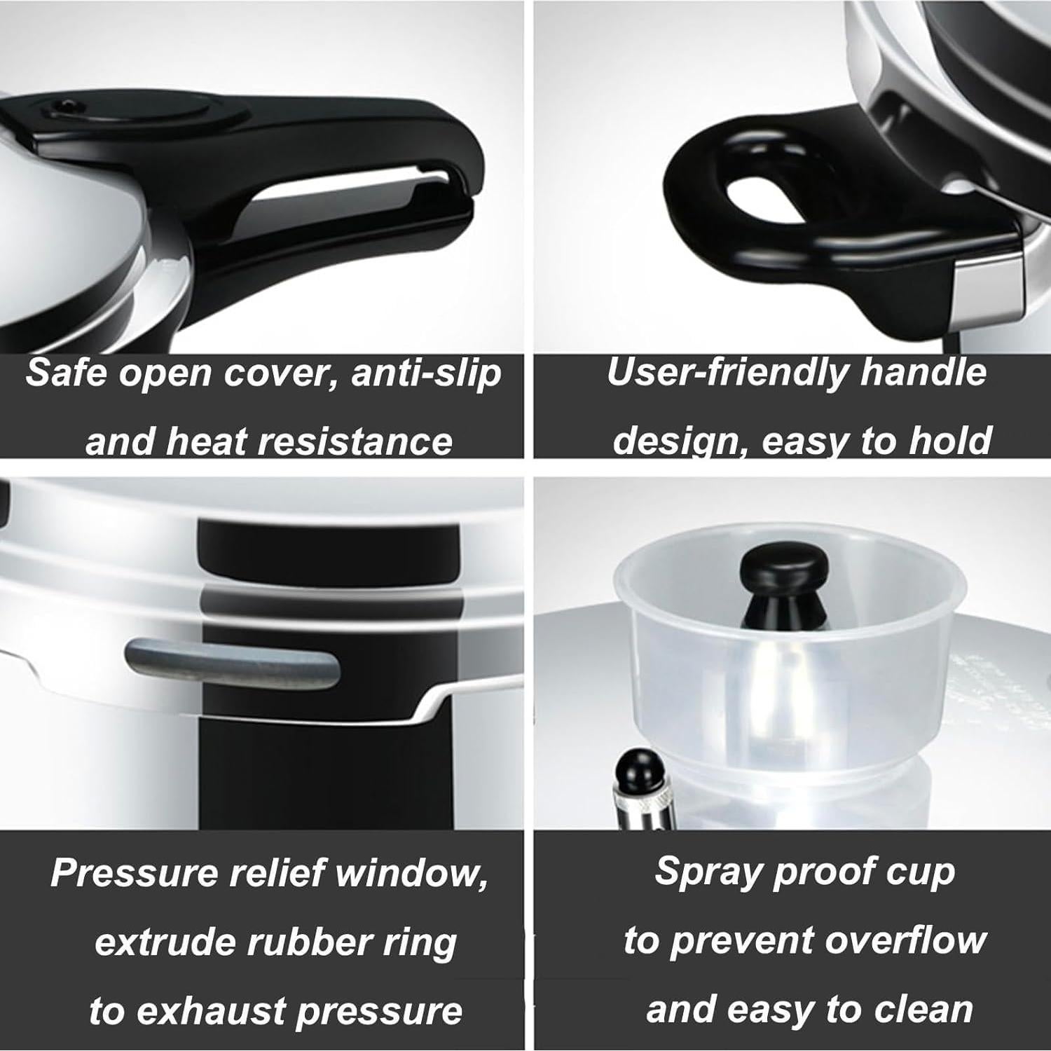 Olla a presión KZU 5.3QT con base de 3 capas y 8 seguridades
