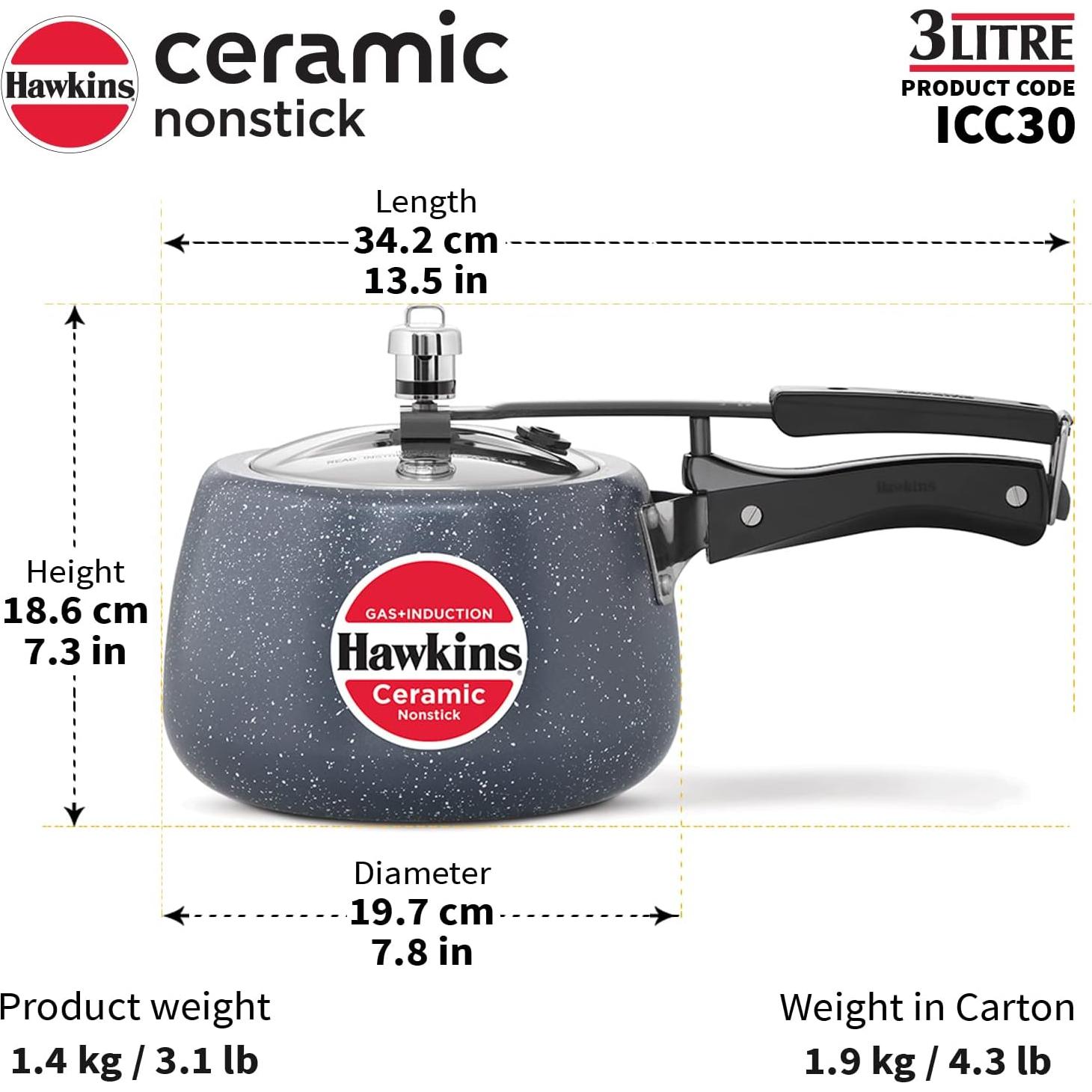 Olla a Presión Cerámica Antiadherente Hawkins 3L ICC30