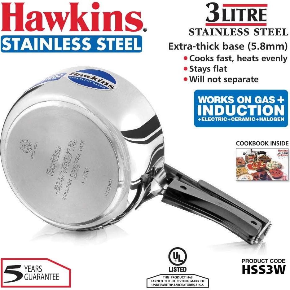 Olla a Presión Hawkins 3 Litros Acero Inoxidable Inducción