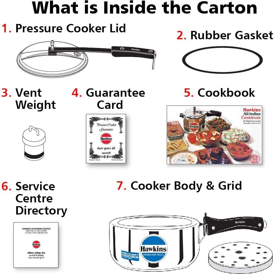 Olla a Presión Hawkins 3 Litros Acero Inoxidable Inducción