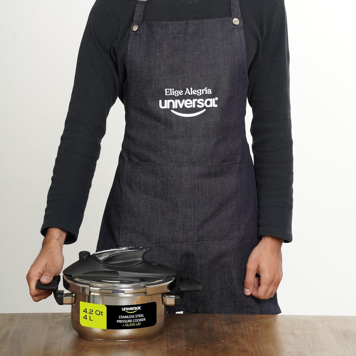 Olla a Presión Universal 4.2L Acero Inoxidable con Tapa Vidrio