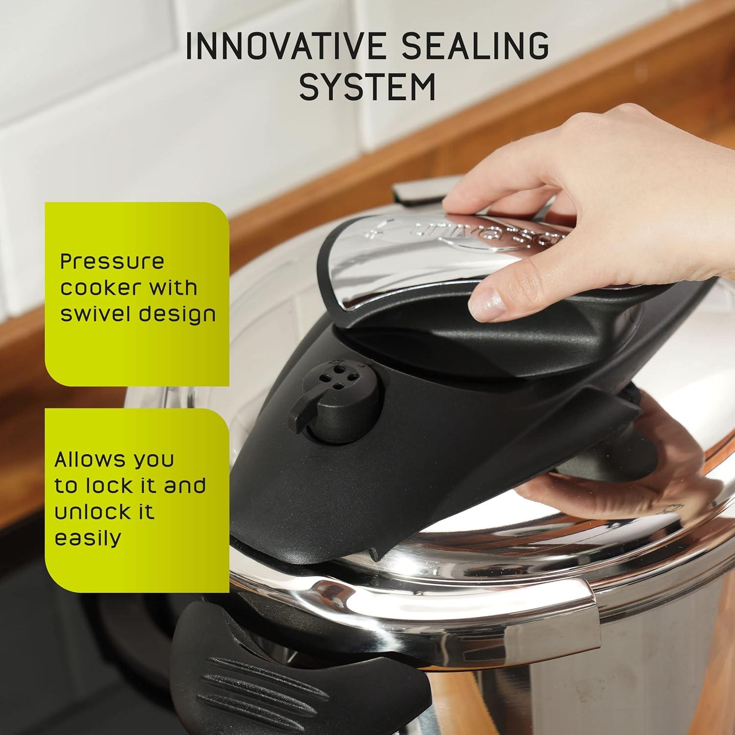 Olla a Presión Universal 4.2L Acero Inoxidable con Tapa Vidrio