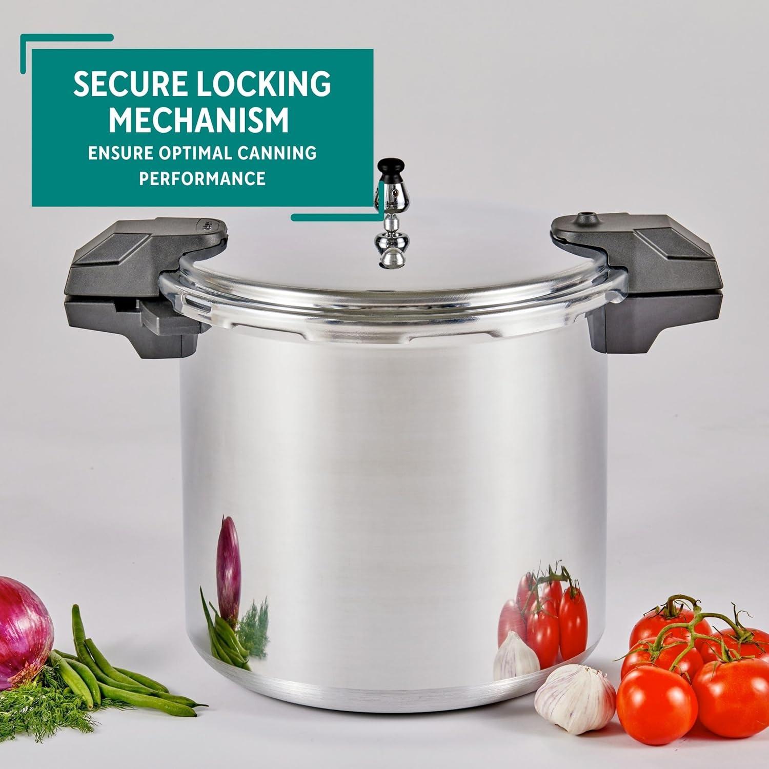 Olla a Presión Mirro 22qt (20.8L) Aluminio 3 Reguladores