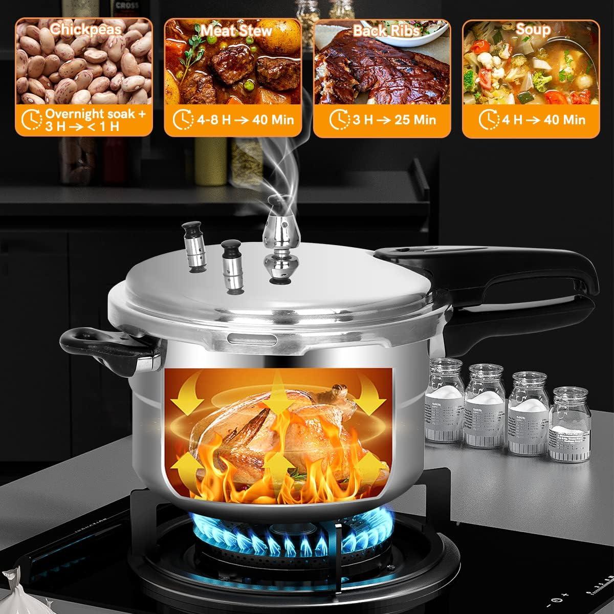 Olla a presión Fulgutonit 5.3L compatible inducción 10 PSI