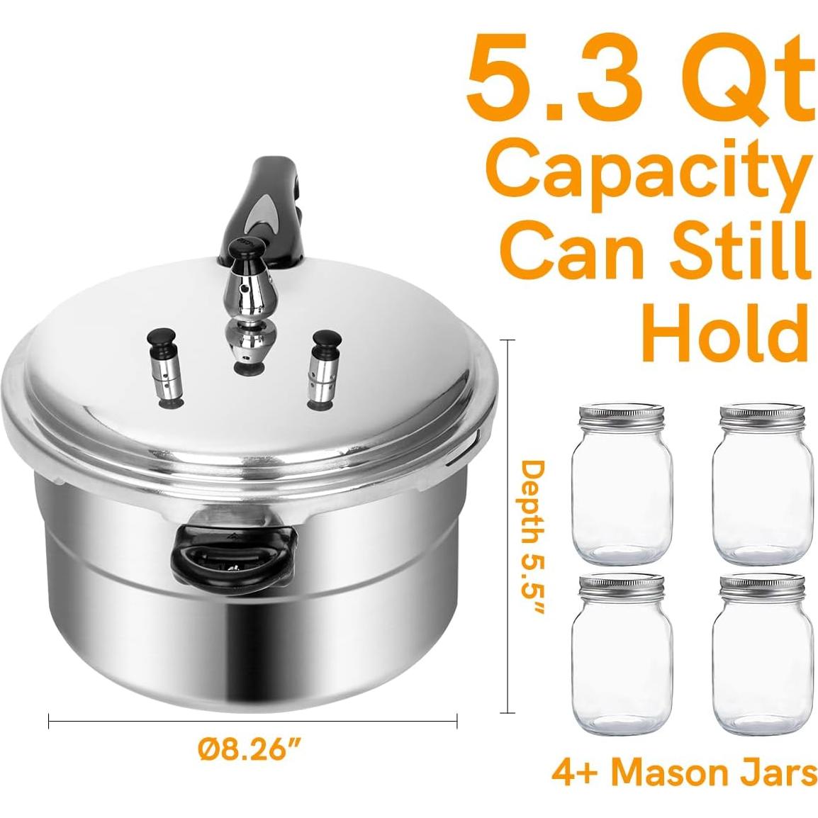Olla a presión Fulgutonit 5.3L compatible inducción 10 PSI