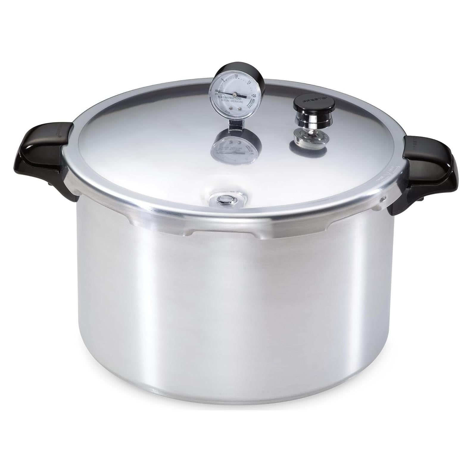 Olla a presión Presto 16 cuartos de aluminio, plata
