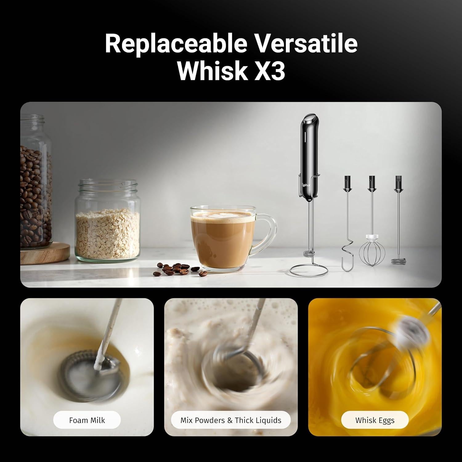 Espumador de Leche Typhur InstaWhisk Recargable 1500mAh