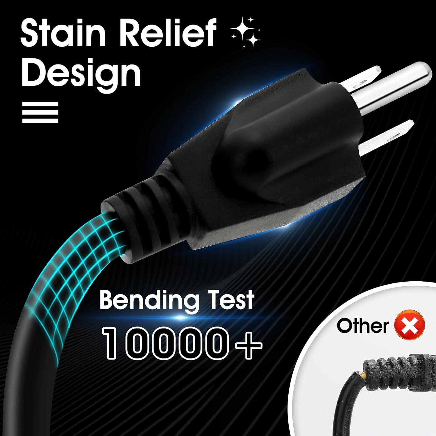 Cable de Alimentación Reemplazo VTNPQ 89143 para Licuadoras MP350/MP450/MP550/MP600/MP800 Turbo - 381 cm PVC Resistente