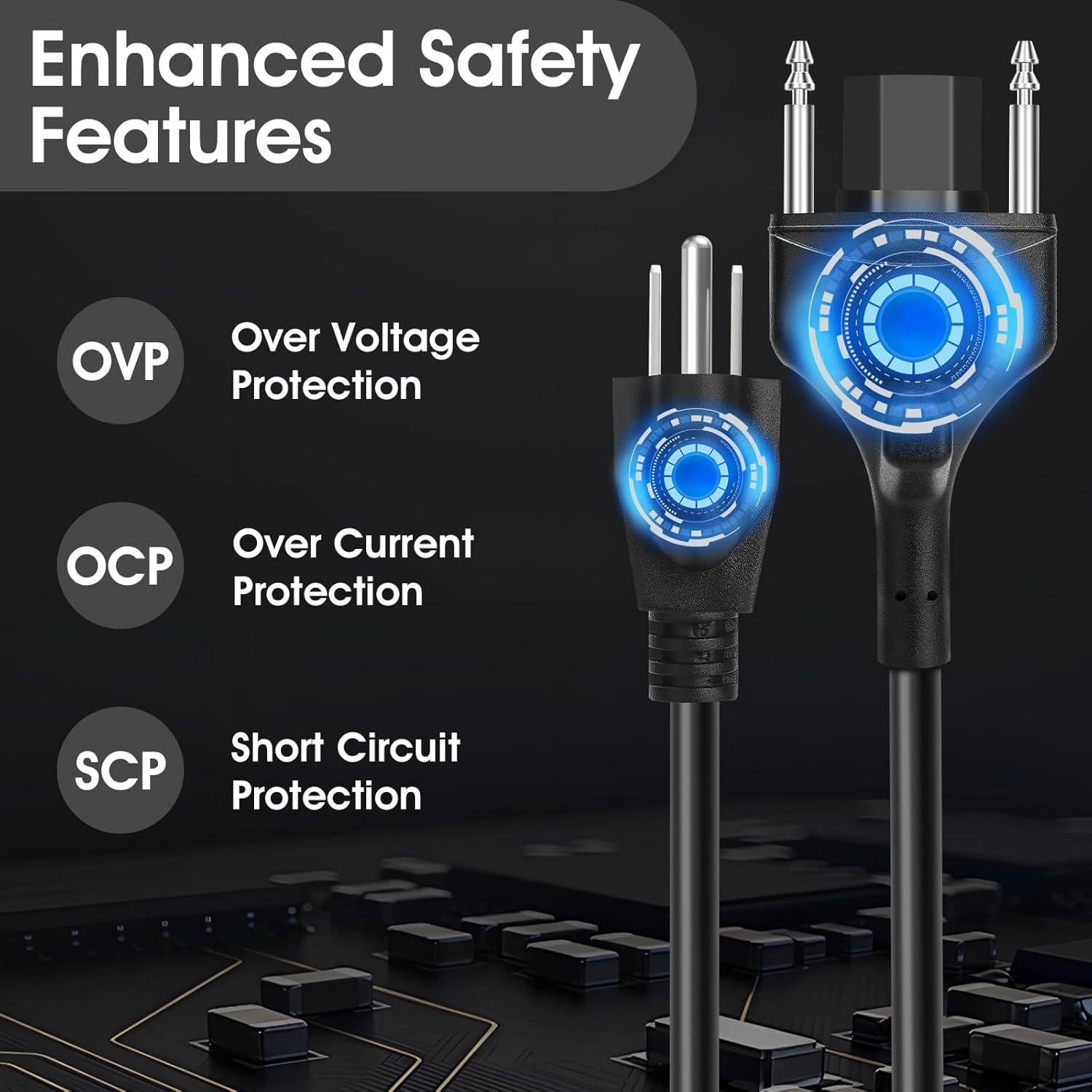 Cable de Alimentación Reemplazo VTNPQ 89143 para Licuadoras MP350/MP450/MP550/MP600/MP800 Turbo - 381 cm PVC Resistente