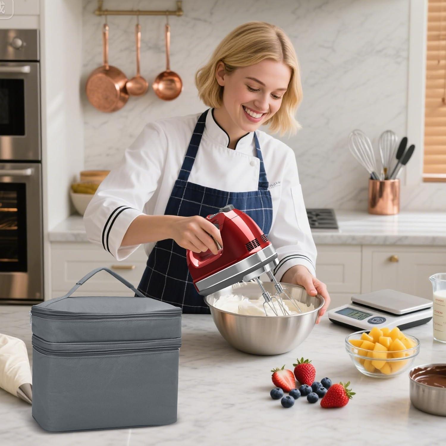 Funda de Almacenamiento para Batidora de Mano KitchenAid Gris