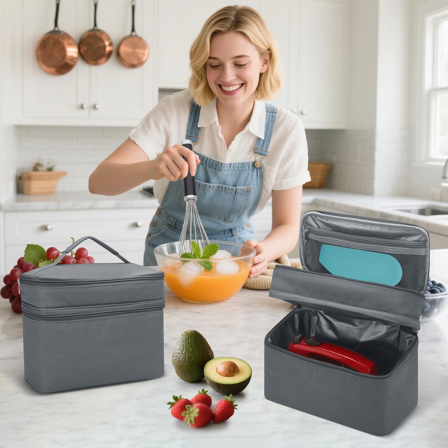 Funda de Almacenamiento para Batidora de Mano KitchenAid Gris