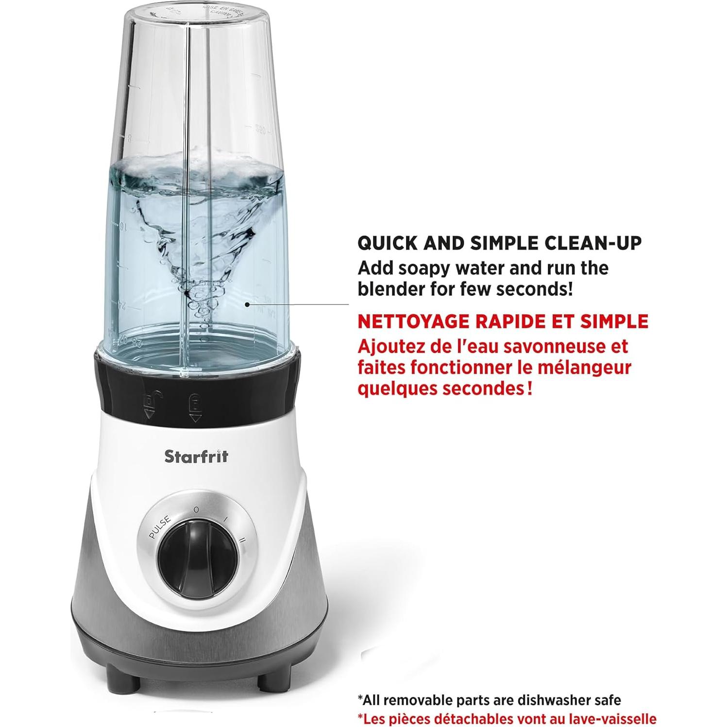 Licuadora Personal Starfrit 300W - 2 Tazas 828ml - 3 Velocidades