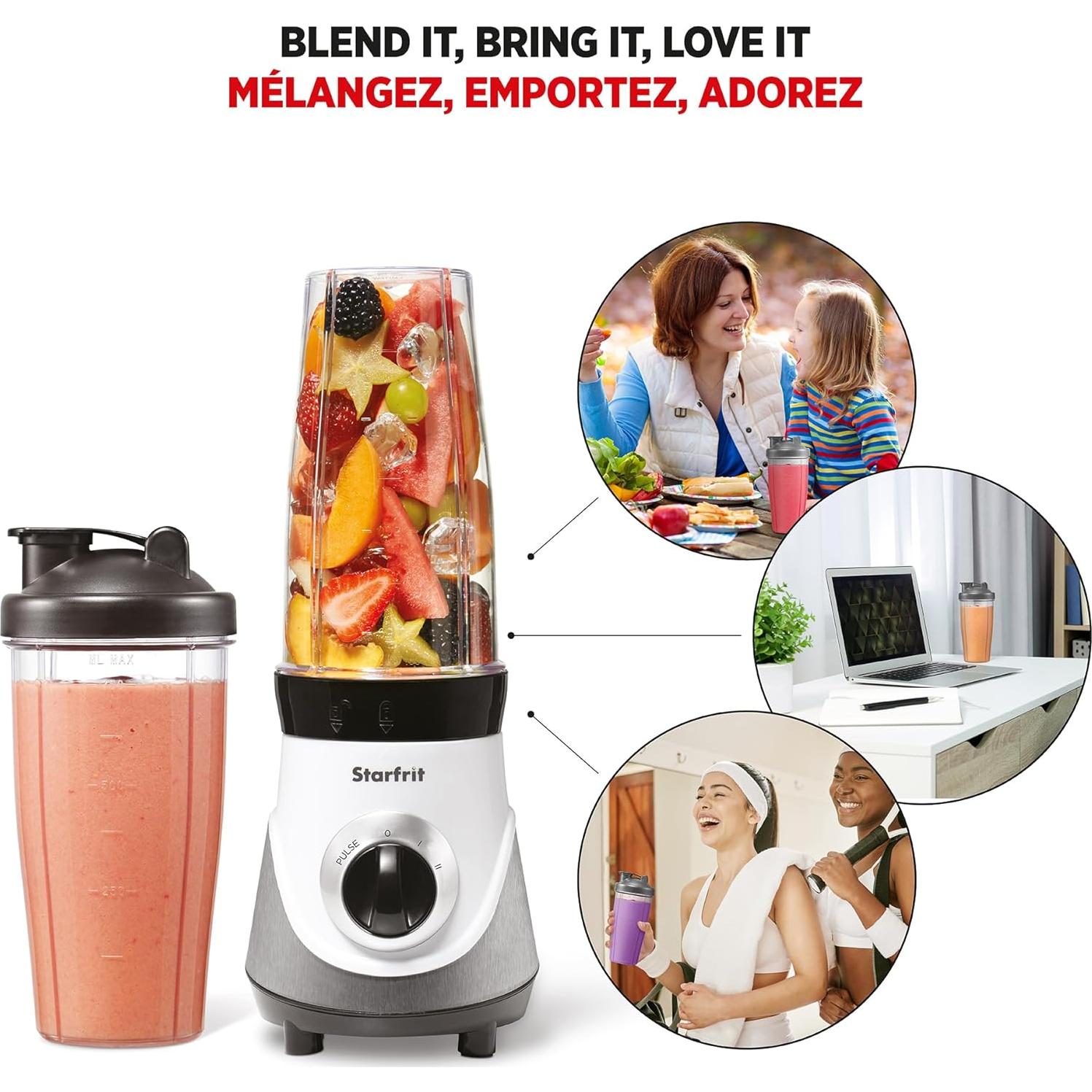 Licuadora Personal Starfrit 300W - 2 Tazas 828ml - 3 Velocidades