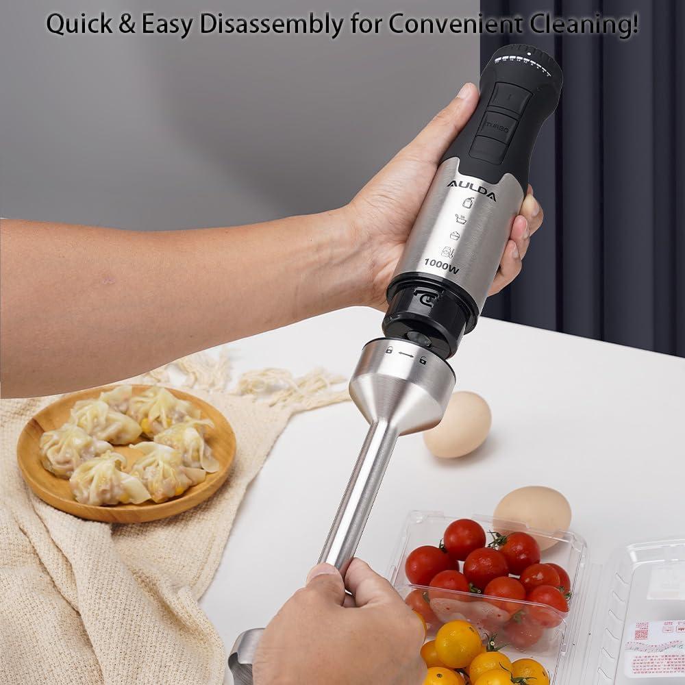 Batidora de Inmersión Aulonda 1000W 20 Velocidades Ergonomía