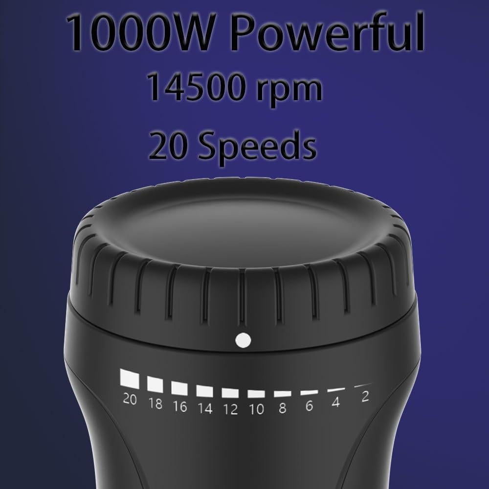 Batidora de Inmersión Aulonda 1000W 20 Velocidades Ergonomía