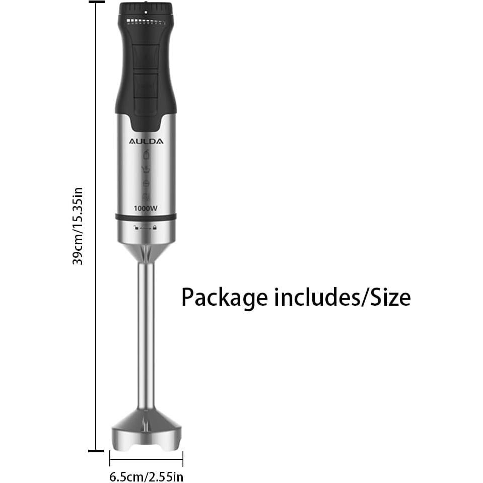 Batidora de Inmersión Aulonda 1000W 20 Velocidades Ergonomía