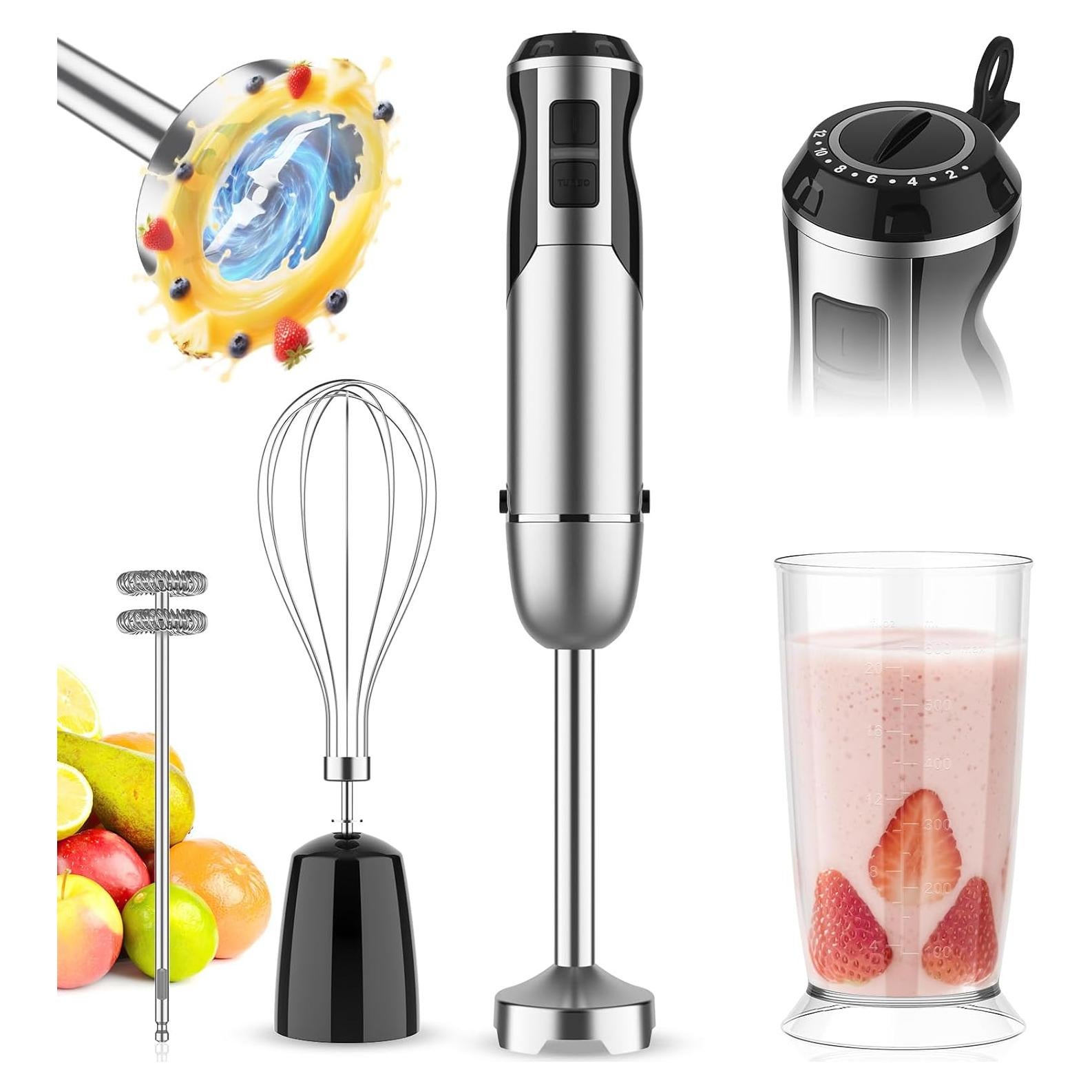 Batidora de Inmersión Gtacyhlpx 12 Velocidades Acero Inoxidable