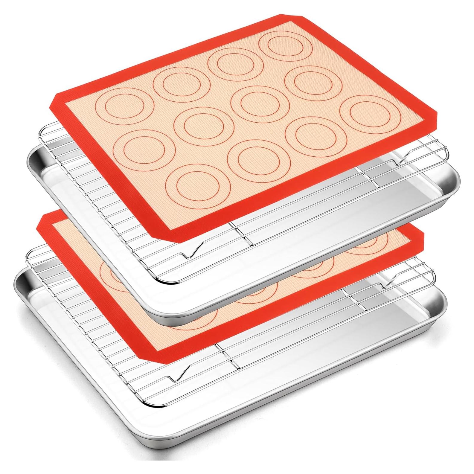 Kit de Horneado TeamFar - 2 Bandejas 40.6cm + Rejillas y Tapetes