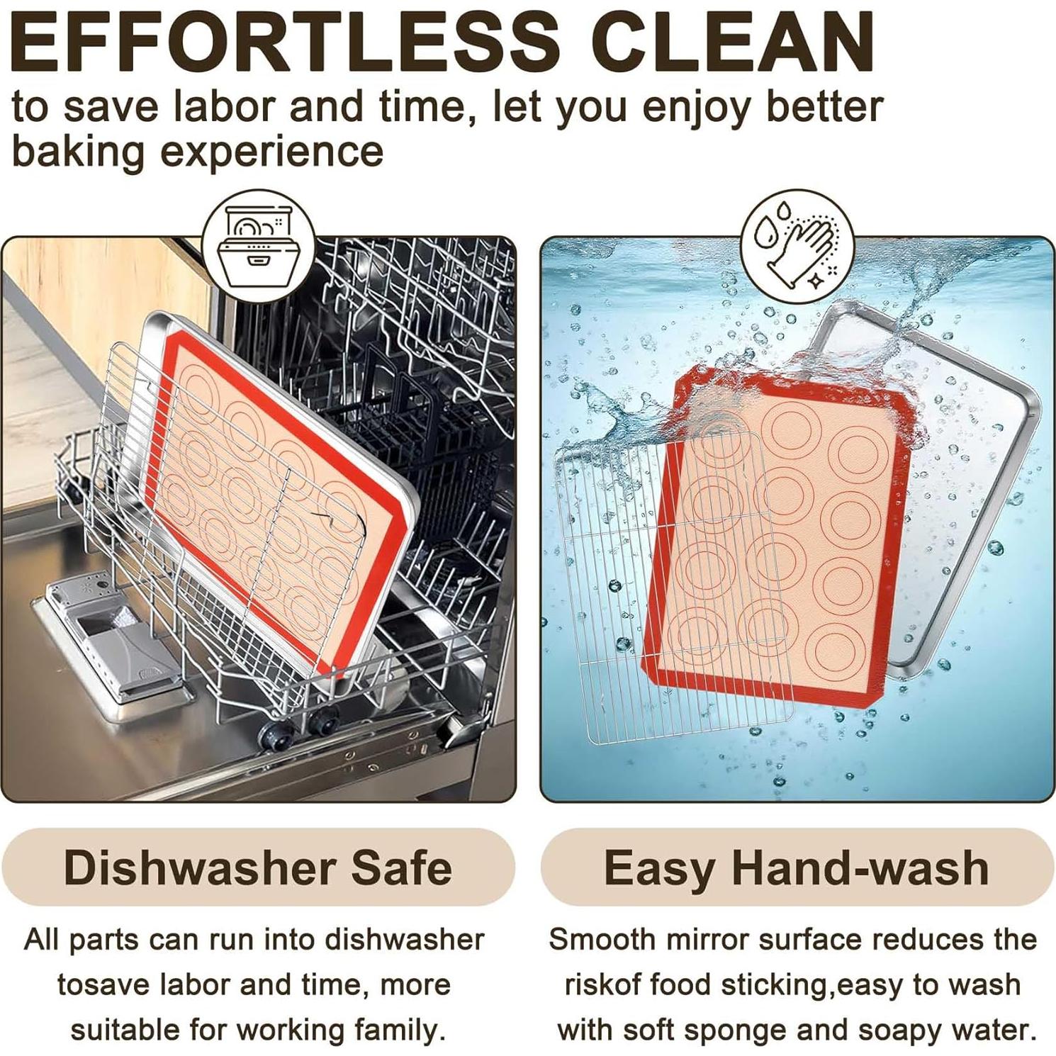 Kit de Horneado TeamFar - 2 Bandejas 40.6cm + Rejillas y Tapetes