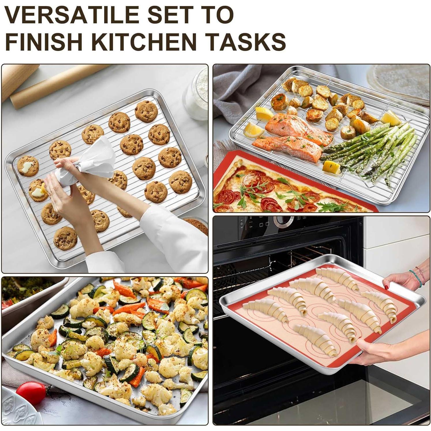 Kit de Horneado TeamFar - 2 Bandejas 40.6cm + Rejillas y Tapetes