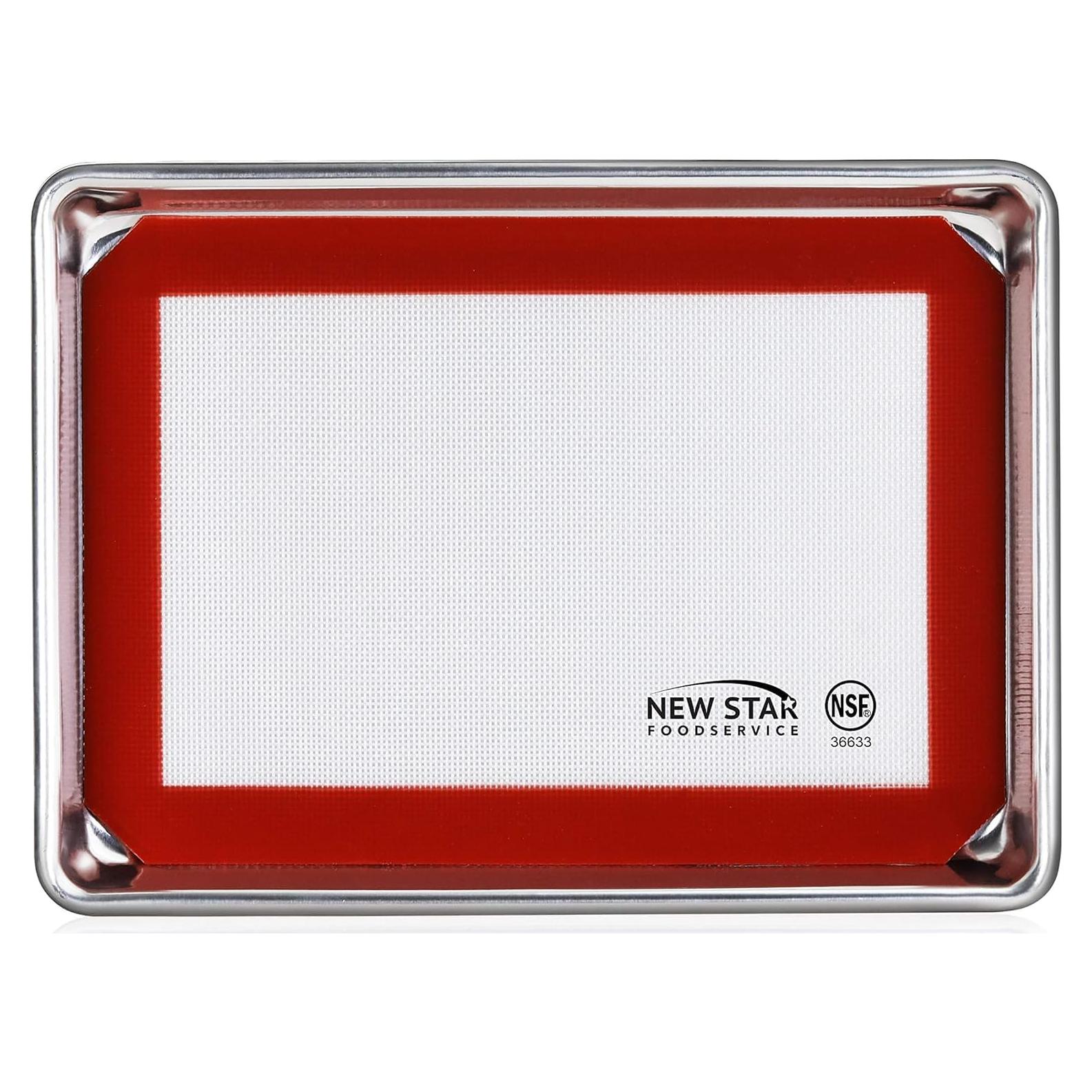 Juego Bandeja Horno Aluminio New Star 33x23 cm y Tapete Silicona
