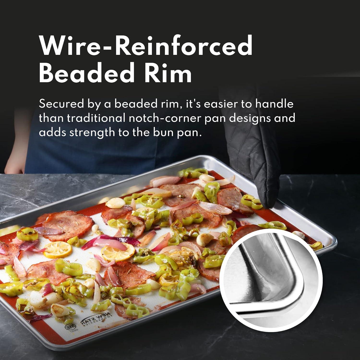 Juego Bandeja Horno Aluminio New Star 33x23 cm y Tapete Silicona