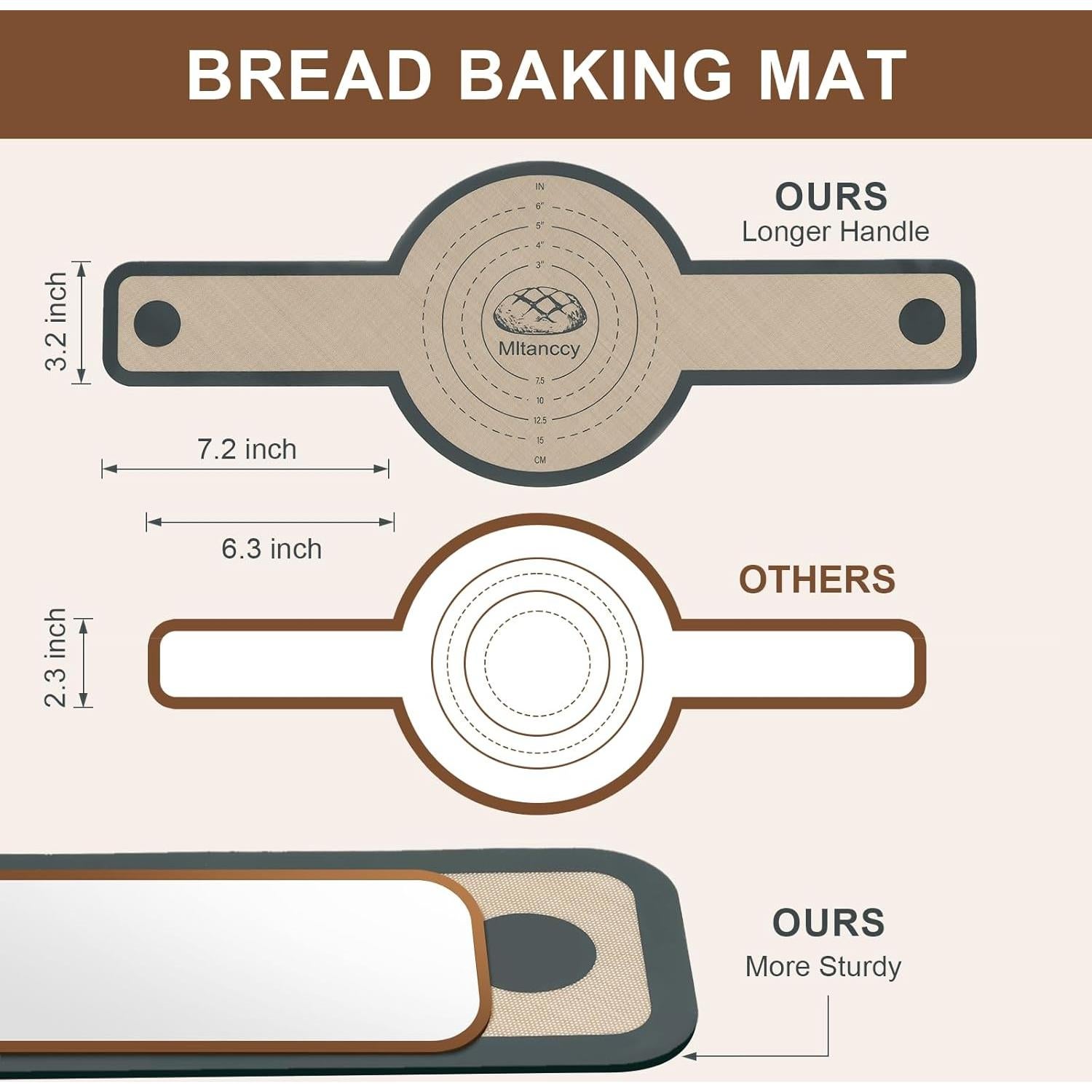 3 Alfombrillas de Hornear de Silicona Mltanccy Antiadherentes