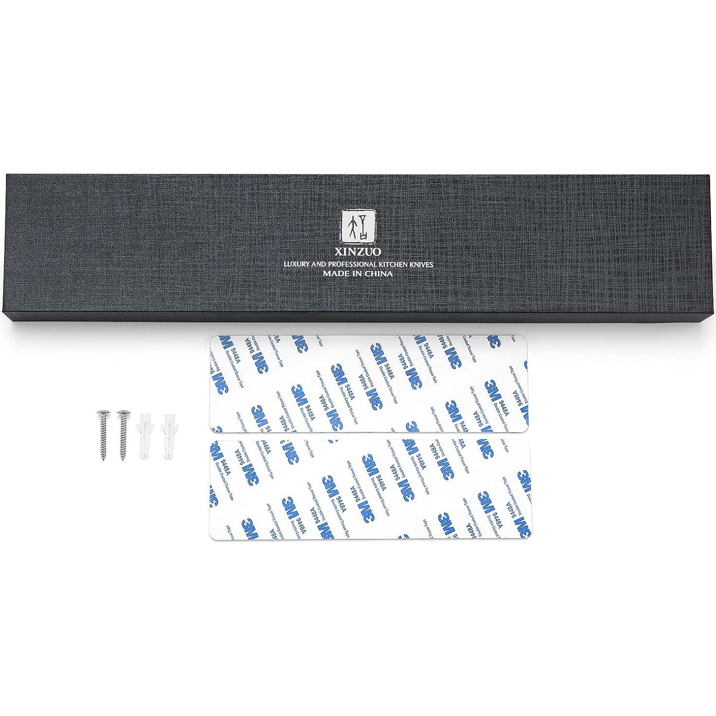 Soporte Magnético para Cuchillos XINZUO de Madera de Nogal 40 cm