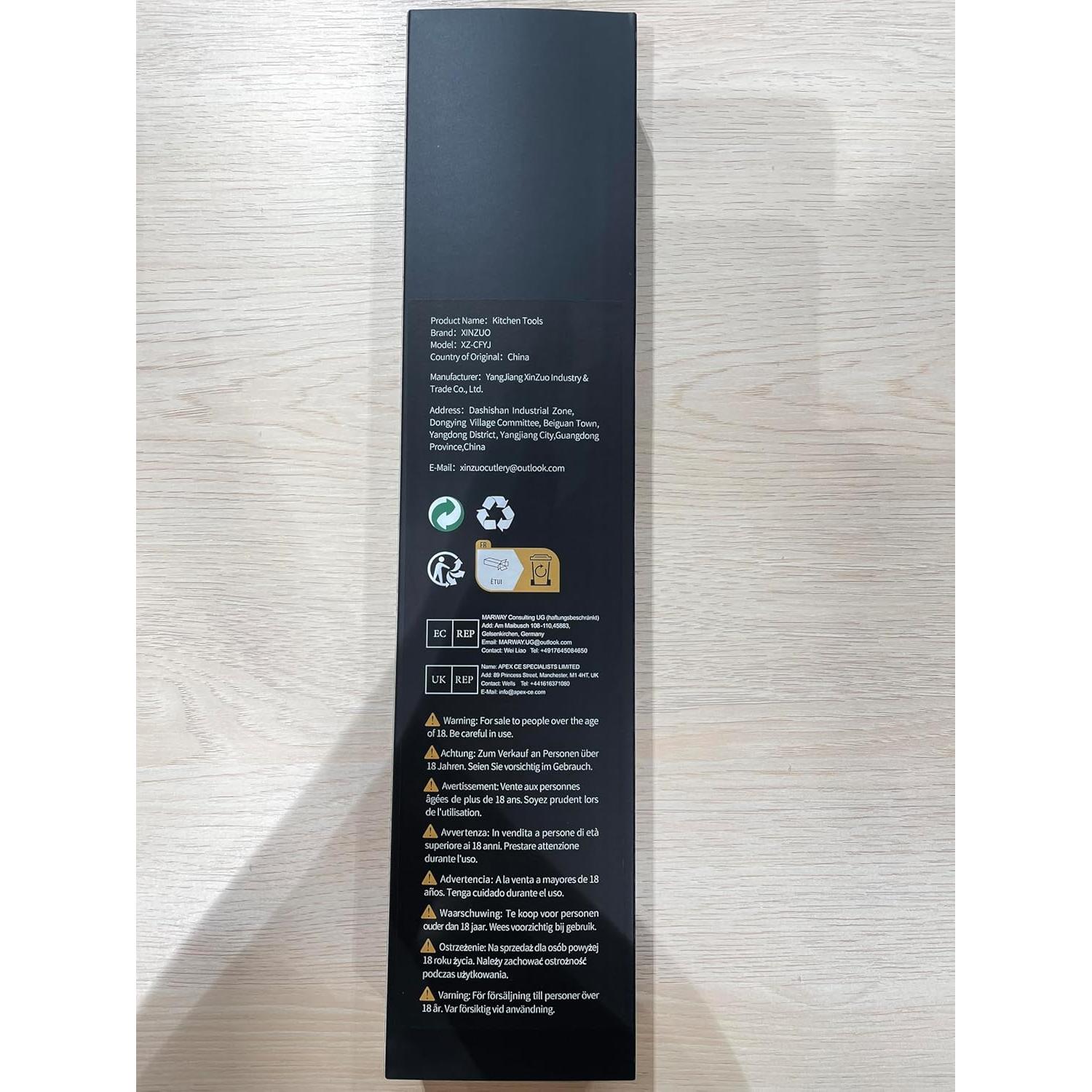 Soporte Magnético para Cuchillos XINZUO de Madera de Nogal 40 cm