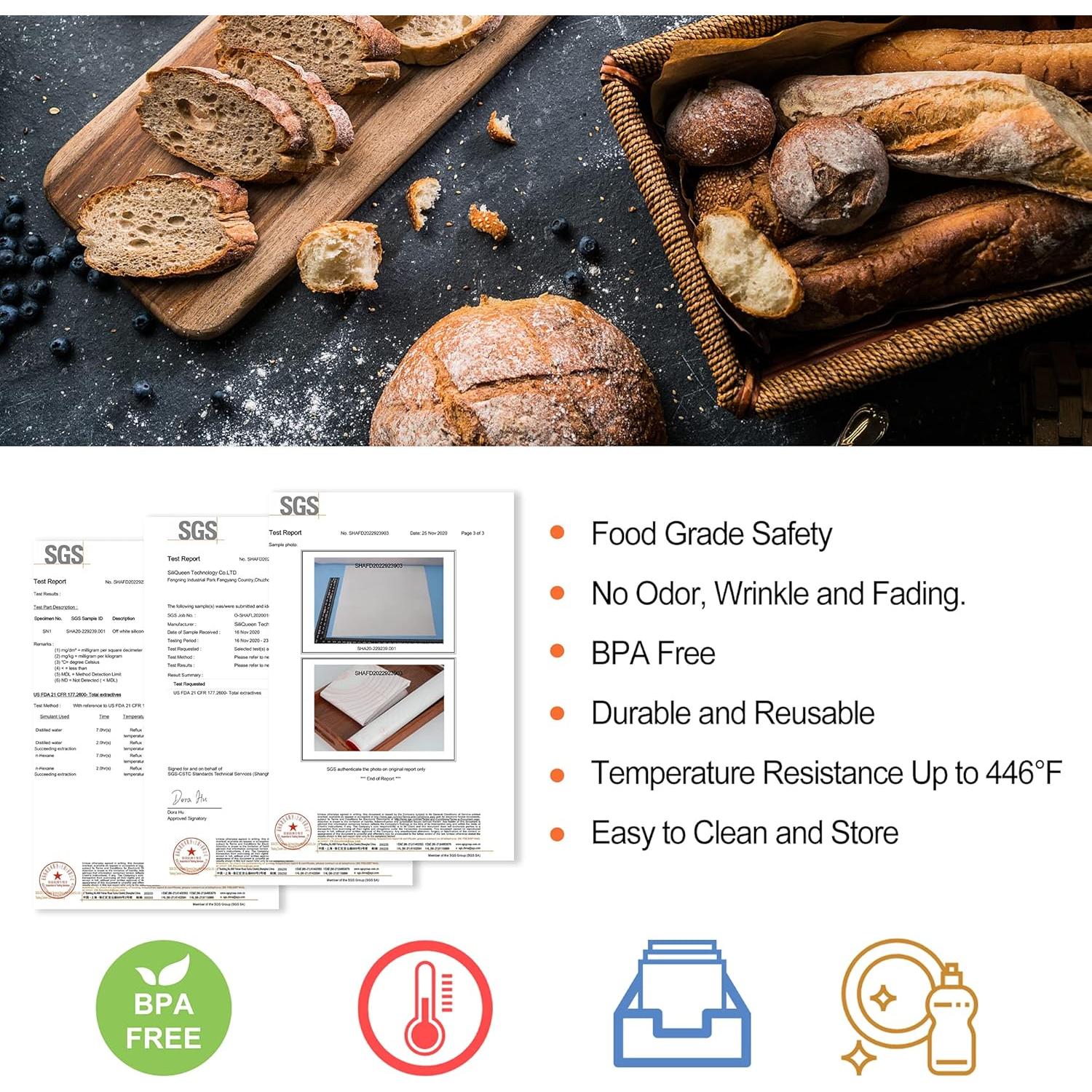 Alfombrilla de Silicona para Hornear SiliQueen 70 x 50 cm Antiadherente