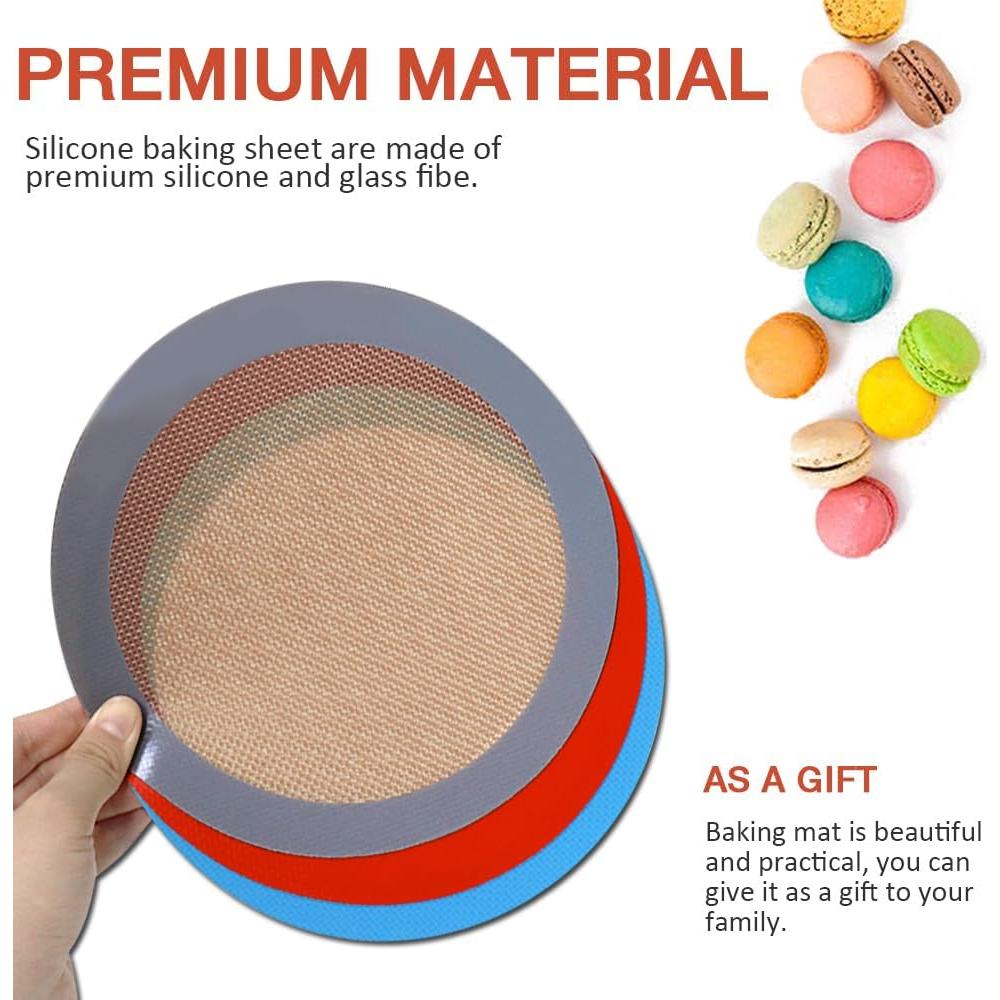 Juego de 3 Tapetes de Silicona Redondos 20 cm Goalfly