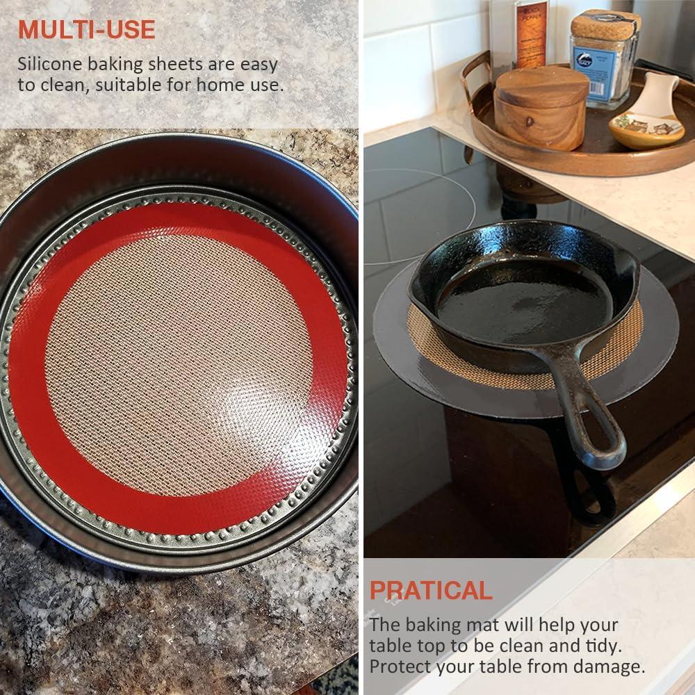 Juego de 3 Tapetes de Silicona Redondos 20 cm Goalfly