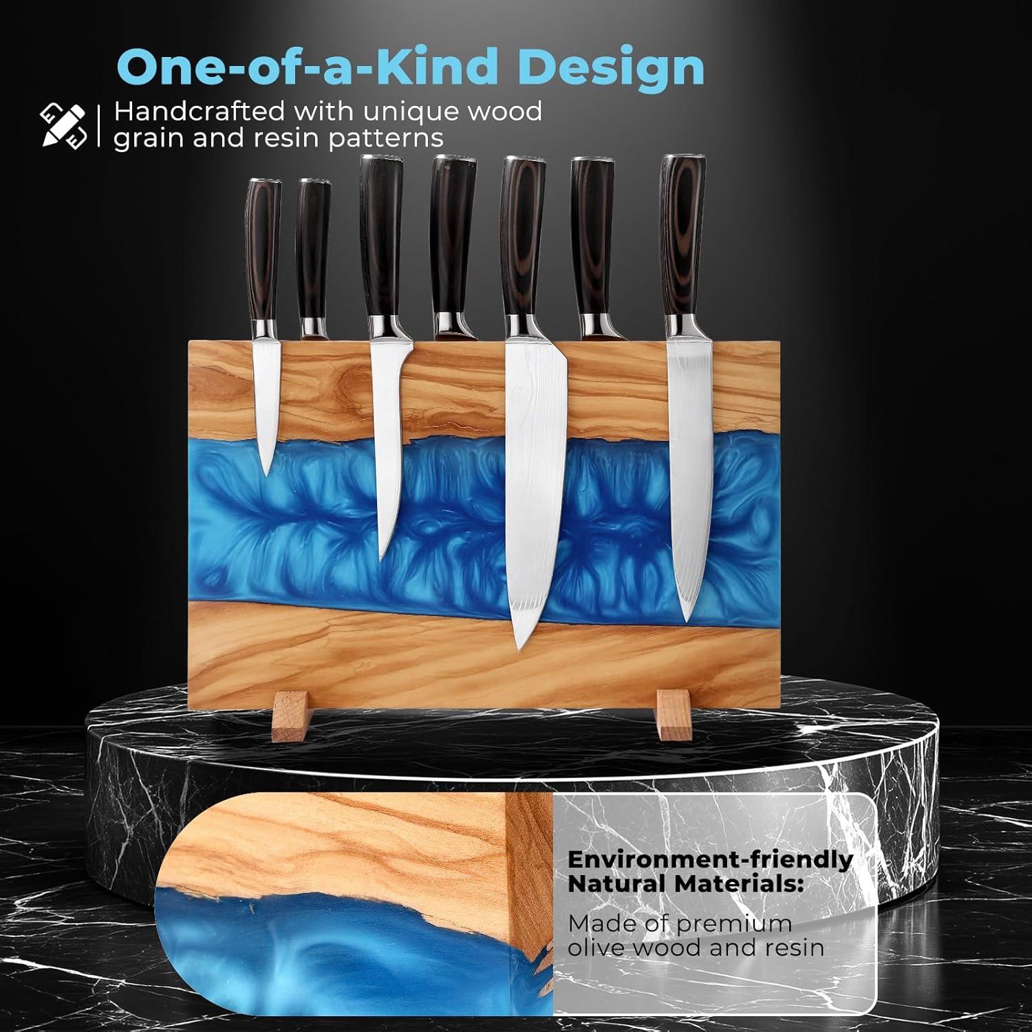 Soporte Magnético para Cuchillos Annie & Mia de Madera de Olivo