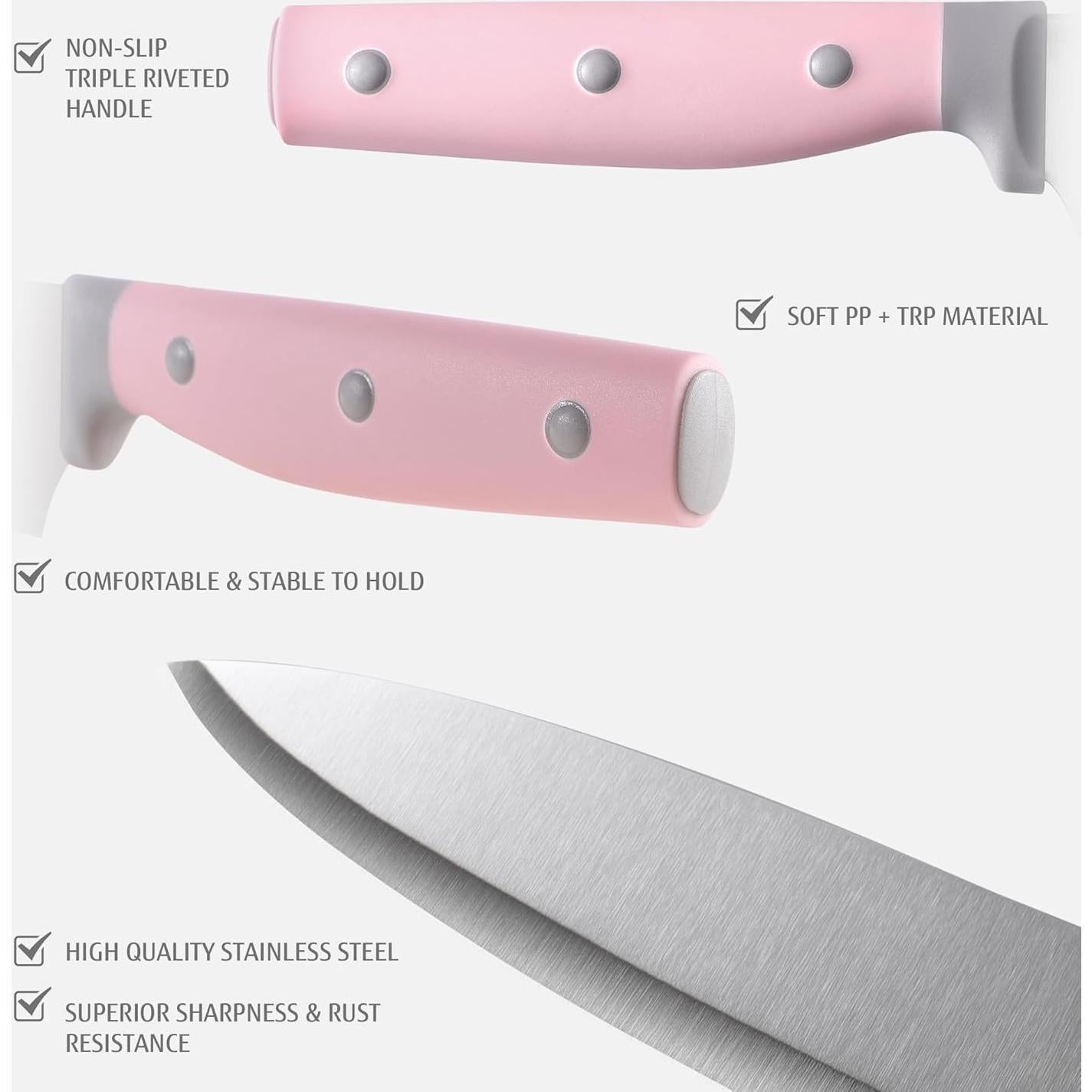 Juego de cuchillos de cocina hecef 6 piezas con soporte magnético