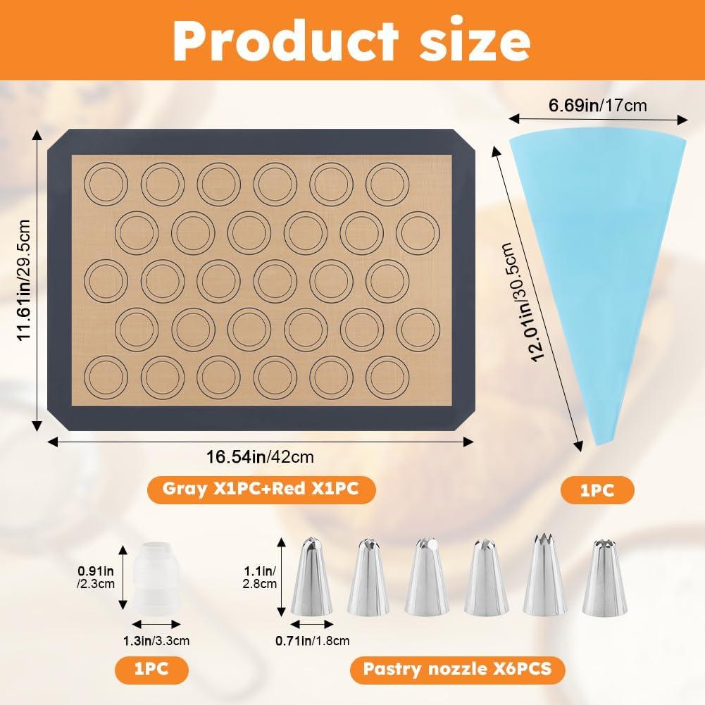 Kit de 16 Piezas Tapetes de Silicona Ranjaner 42x29.5cm