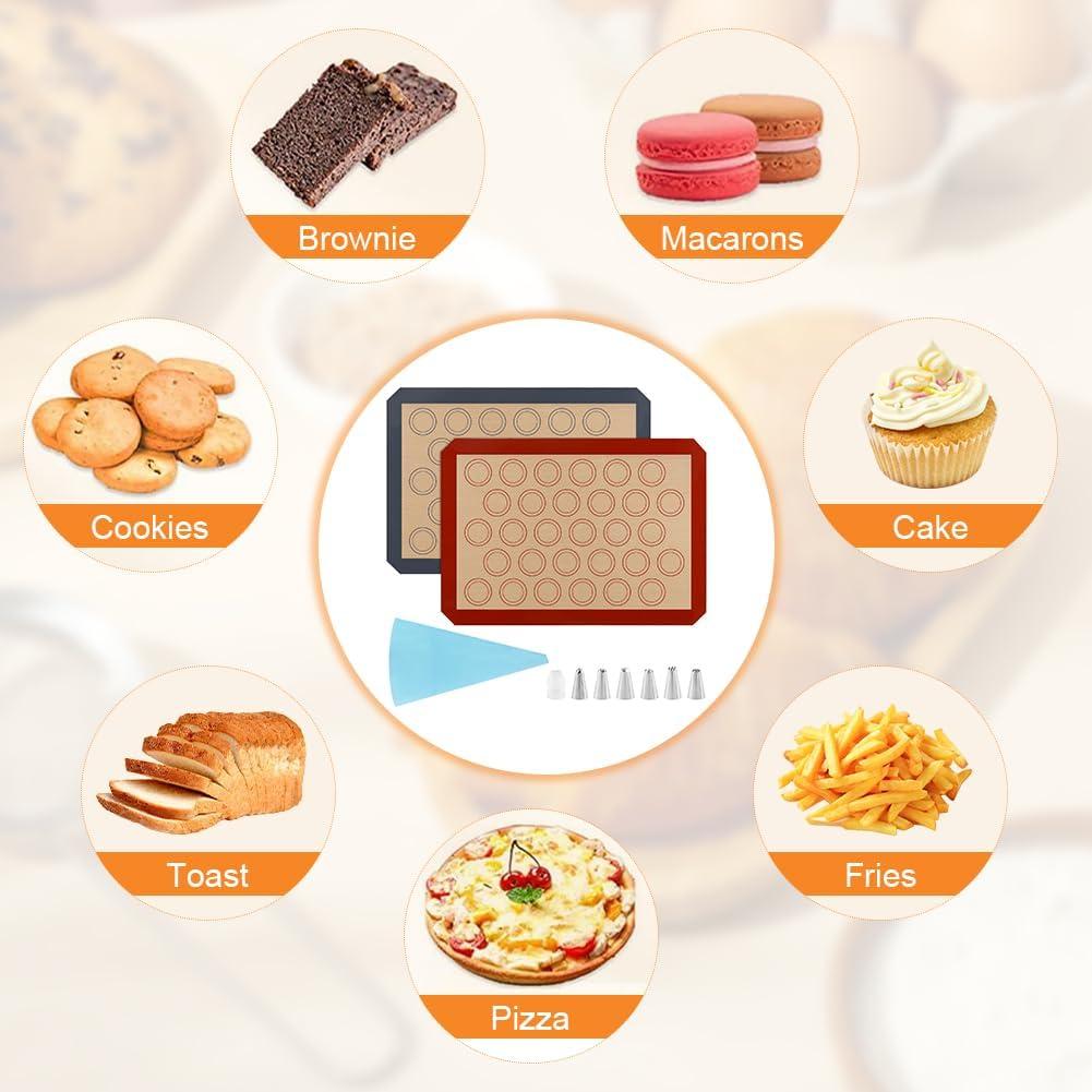 Kit de 16 Piezas Tapetes de Silicona Ranjaner 42x29.5cm