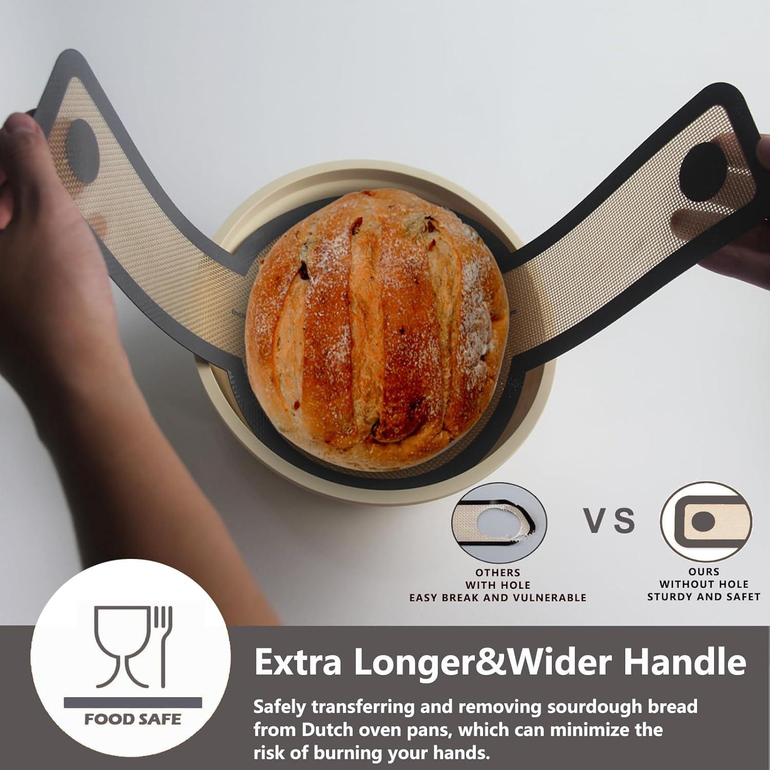 Sling de Silicona MOFWEB para Horno Holandés - 2 Piezas Ovalado y Redondo