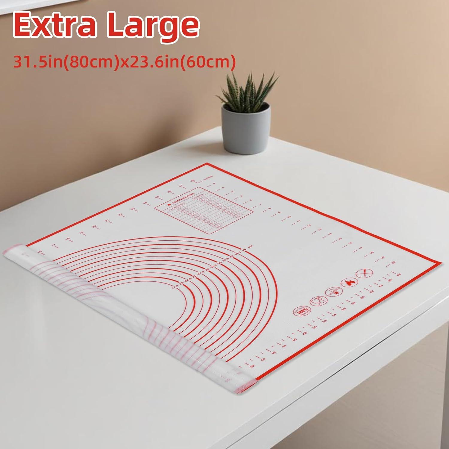 Alfombrilla de Silicona para Hornear Tucnoeu 81.3x61 cm Roja