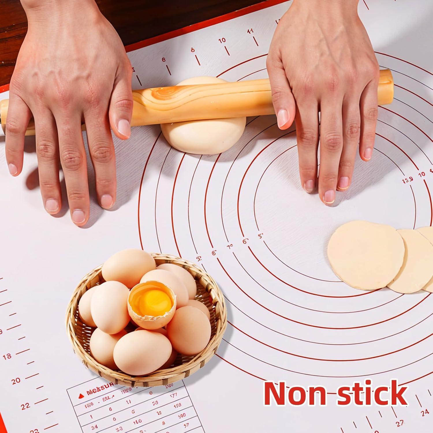 Alfombrilla de Silicona para Hornear Tucnoeu 81.3x61 cm Roja