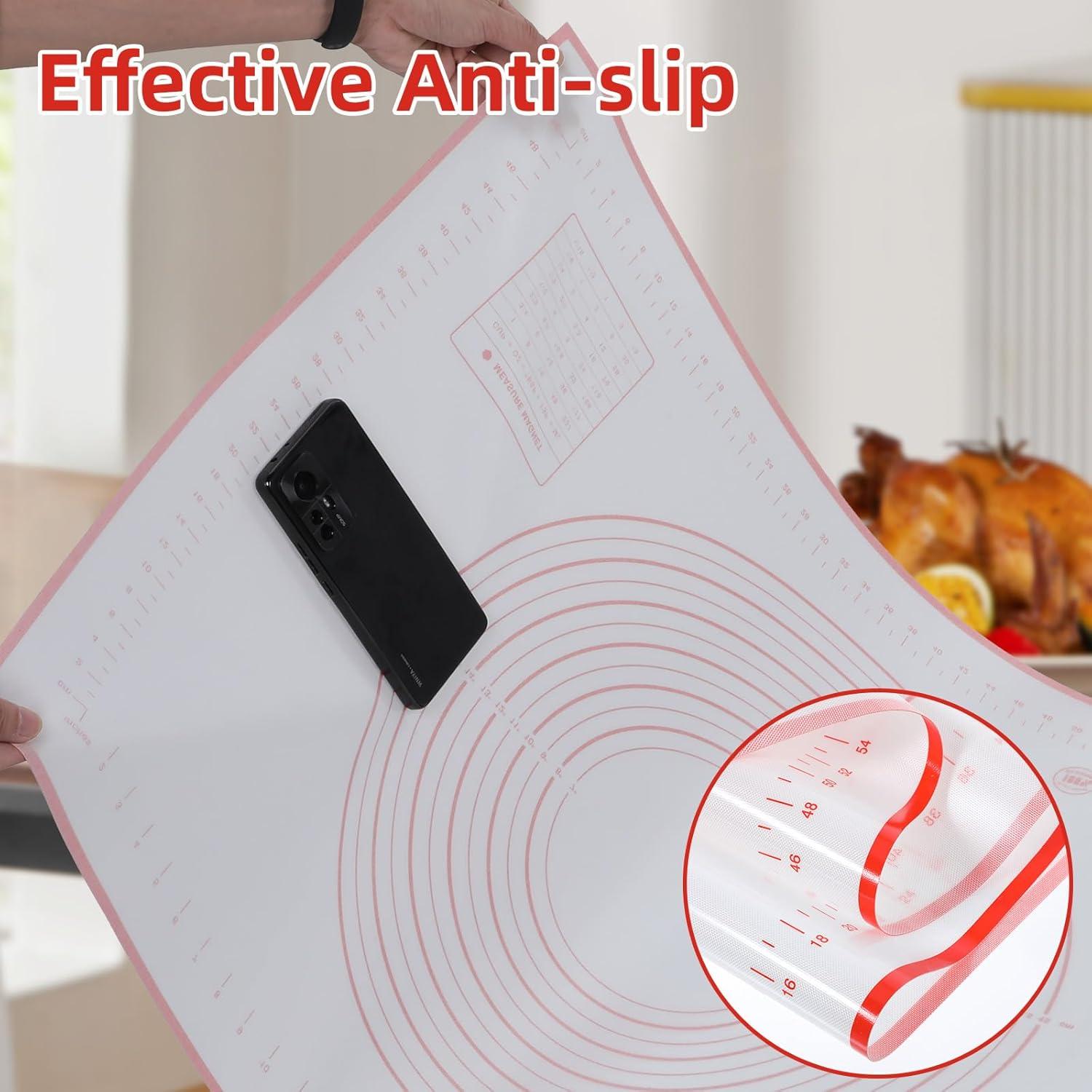 Alfombrilla de Silicona para Hornear Tucnoeu 81.3x61 cm Roja