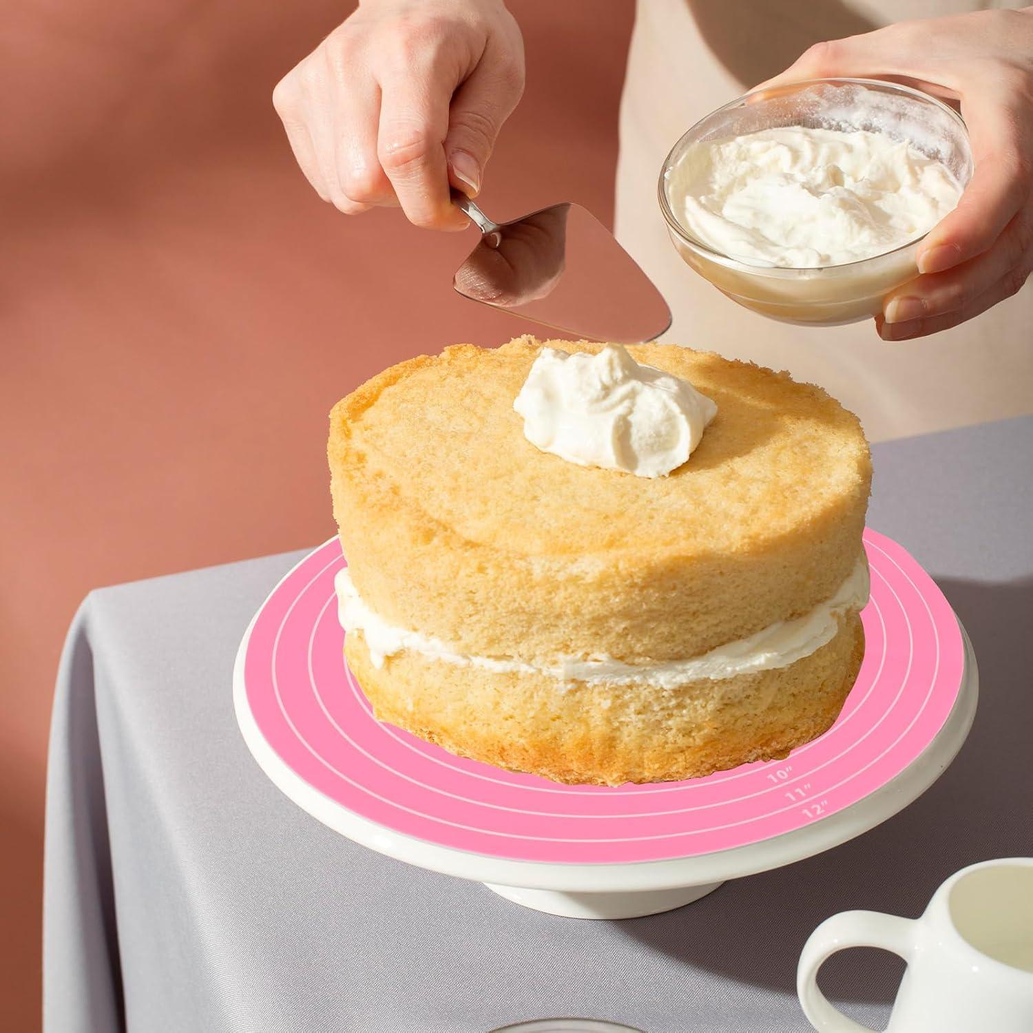 Alfombrilla de Silicona KALIONE 30 cm Redonda Antiadherente Rosa